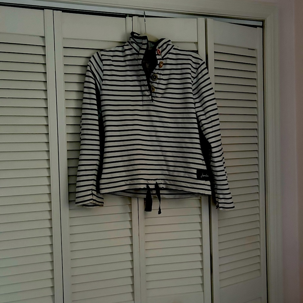 Joules navy striped pullover size small
